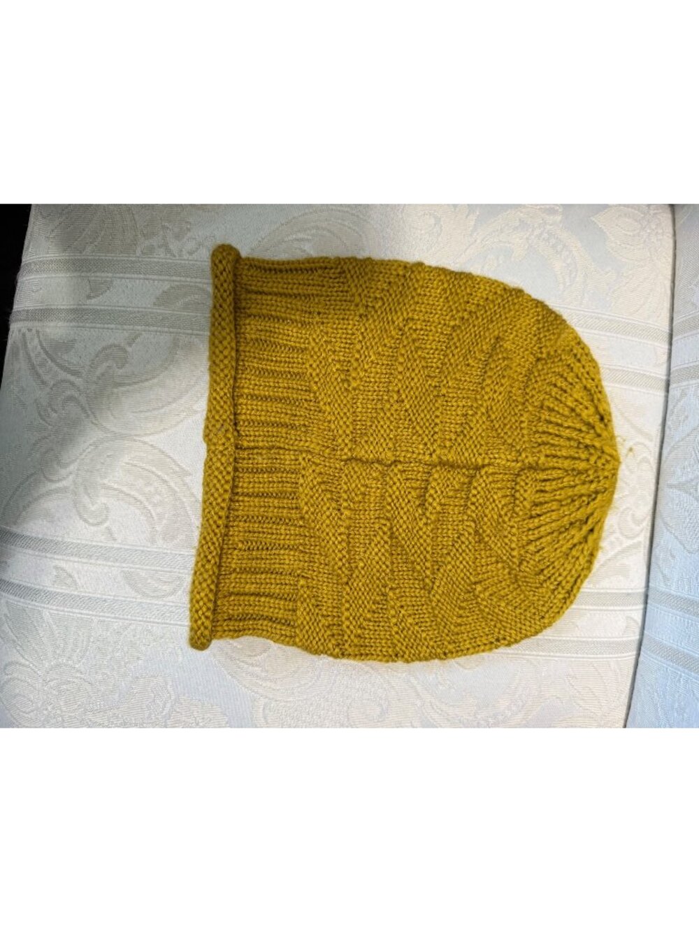 Duluth Trading Co Chunky Beanie Knit Hat Mustard/Gold Yellow